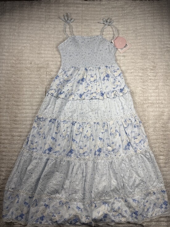 LoveShackFancy Dresses & Skirts - LoveShackFancy x Target Annabelle Blue Floral Halter Dress Size 12 KLW5YL